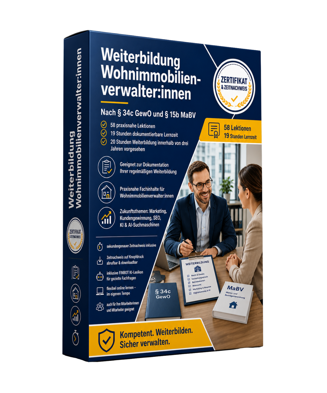 Regelmäßige Weiterbildung für Wohnimmobilienverwalter:innen (§ 34c GewO, MaBV)