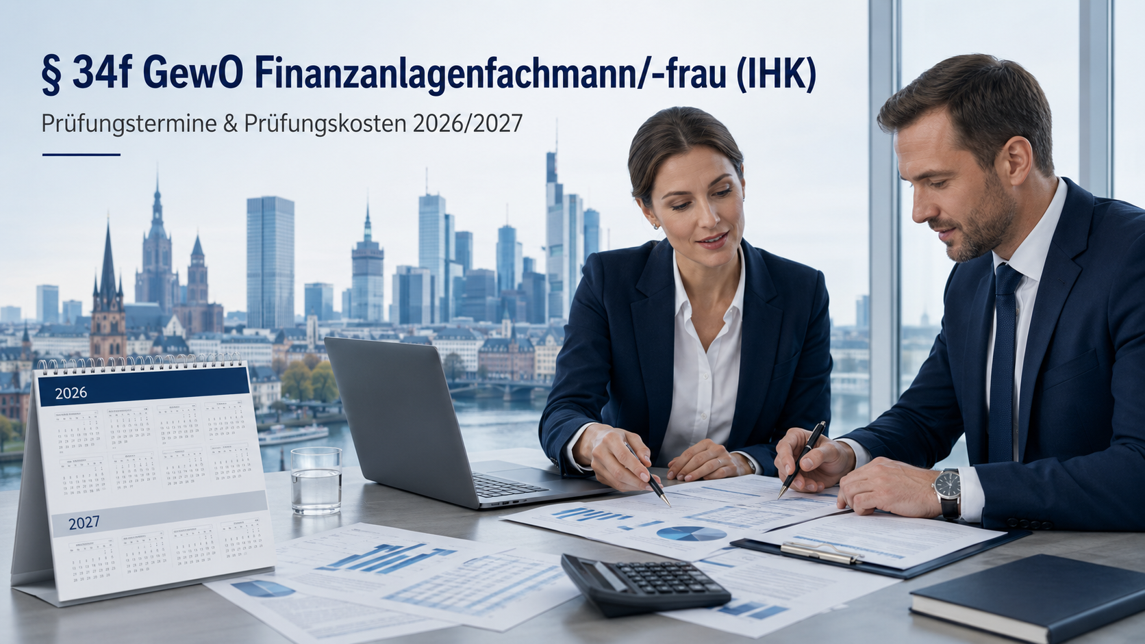 Prüfungstermine und Kosten für § 34f GewO Finanzanlagenfachmann/-frau (IHK)