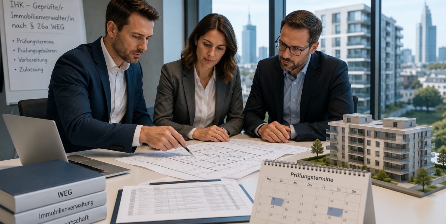 Prüfungstermine und Kosten für § 26a WEG zertifizierter Verwalter (IHK)