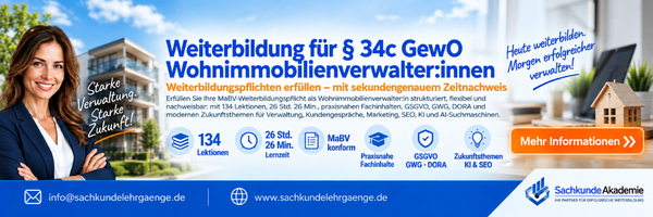 34c MaBV Weiterbildung für Wohnimmobilienverwalter-innen – 600 × 200 px