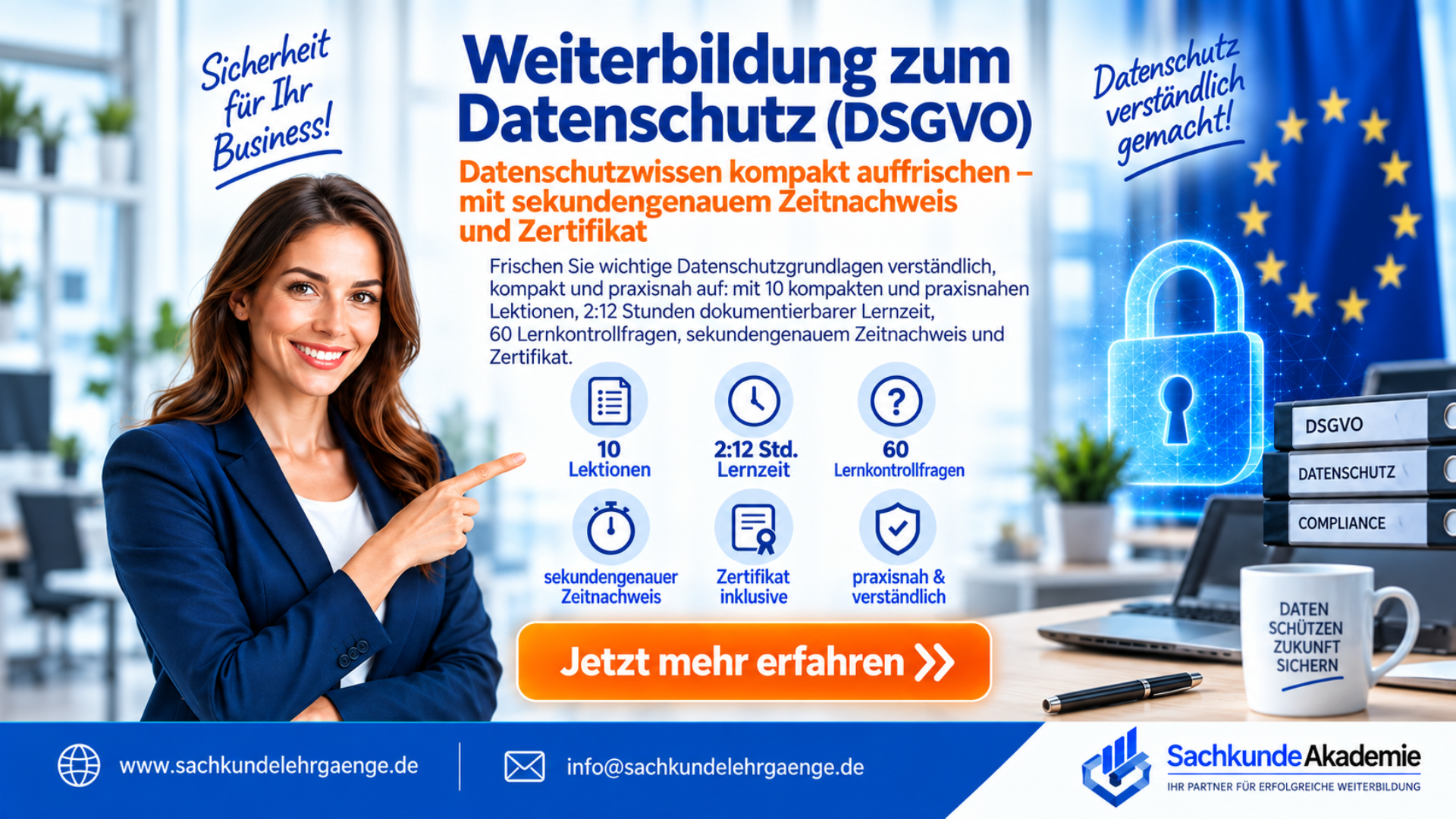 DSGVO Datenschutz-Weiterbildung – 1920 × 1080 px